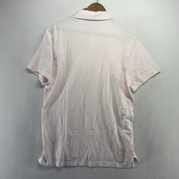 J Crew Polo Shirt men's medium Light pink Solid Sueded Jersey Oarsman Solid NEW - Picture 6 of 10